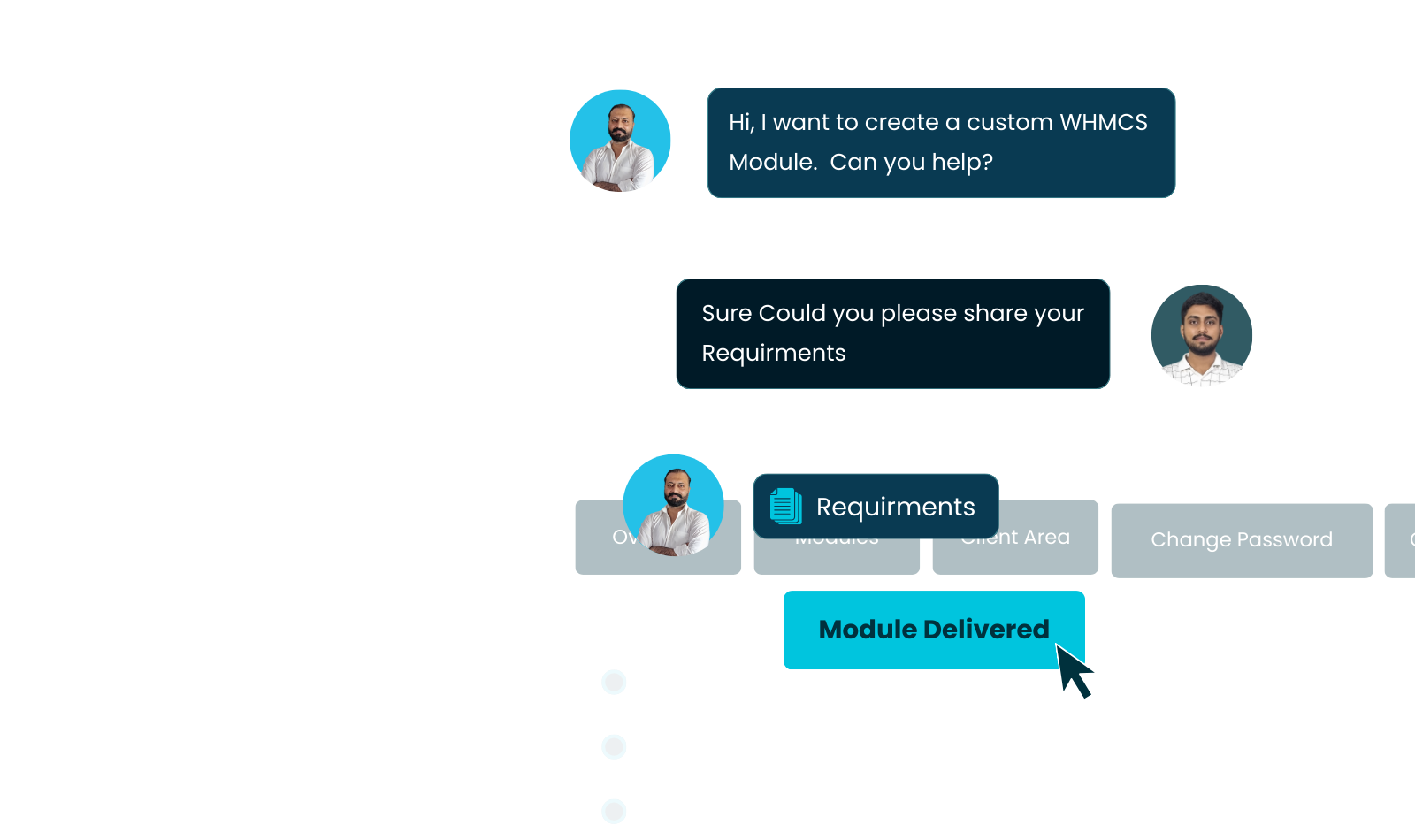 Chat: requesting a custom WHMCS module