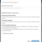 Domain Changer popup