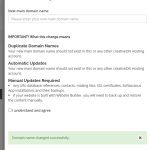 Domain Susseccfully changes