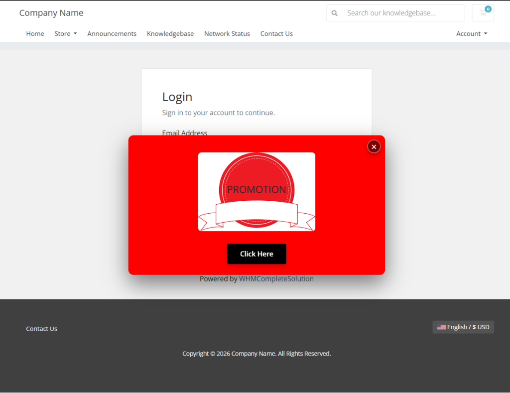 Popu banner client area