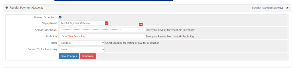Revoult pay activatin