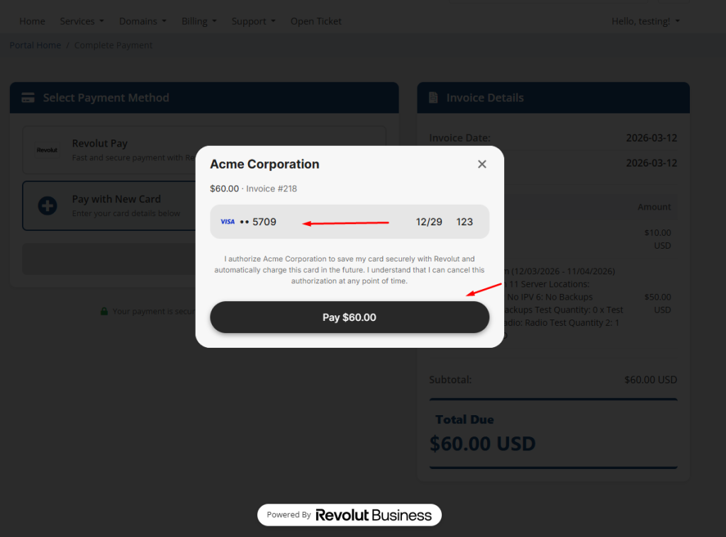 revoult payment cards added