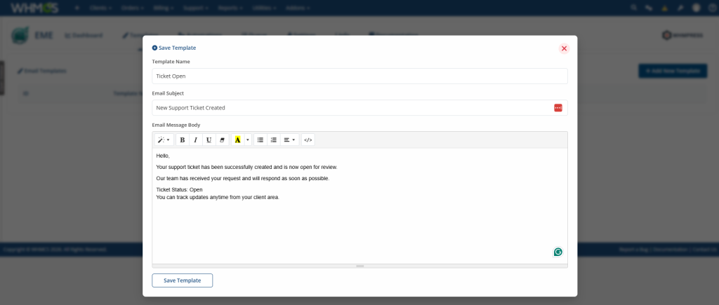 Email Markter Module Template Creations